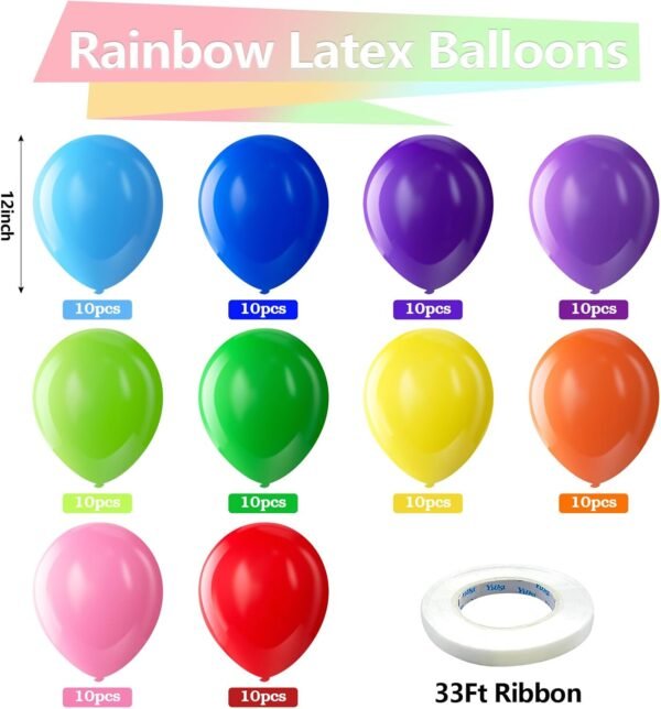 100 Adet Renkli Balon - Görsel 4